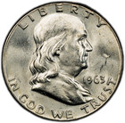 1963-p Pcgs Ms63 Franklin Half Dollar W  Nice Luster   From Original Mint Set
