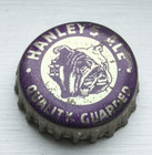 Hanley s Ale Bottle Cap Bulldog Providence Ri Cork Cone Top Can Cap  silver 