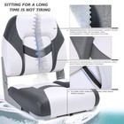 Northcaptain Deluxe White charcoal Low Back Folding Boat Seat  2 Seats