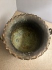 Antique Hand Hammered Copper Planter Pot With Handle 5   