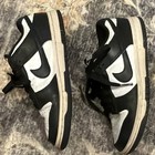 Nike Dunk Low Unisex Kids Sneakers Black white Us 6 Leather Low Top Dd1503-101