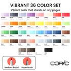 Copic Ciao Start 36 Color Art Marker Set Super Brush Broad Tip Made In Japan