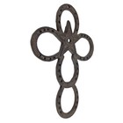 Cast Iron Horseshoes Star Wall Cross Rustic Western Antique Style 8 3 4 Inch