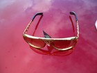 Elvis Presley Gold Sunglasses  Metal Arms  Plastic Frames  Ep   Tcb  Light Lens