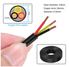 20 Gauge 3 Conductor Electrical Wire Oxygen-free Copper Cable 50ft 15 3m Flex