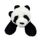 Fao Schwarz Panda Bear Plush Stuffed Animal Black White Floppy Laying 14 Inch