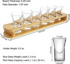 1 Oz Shot Glasses With Holder Shot Glass Set In Bamboo Wooden Shot Tray 6 Heavy 