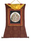 Namgyalma  Vasudhara Original Tibetan Thangka Painting With Premium Silk Brocade