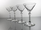 Libbey Classic Retro 6 5oz Stardust Cocktail Martini Glasses  8876 - Set Of 4