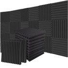 96pack Acoustic Foam Panel Wedge Studio Soundproofing Sound Absorbing Wall Tiles