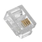 50 Pack Rj11 Modular Plug For Cat3 Cable 6p4c Connectors Telephone Solid Plugs