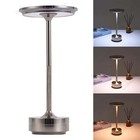 Metal Table Desk Lamp Cordless Touch Control Dimmable Night Light Rechargeable