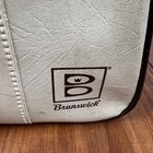 Vintage Brunswick Bowling Ball Bag Retro Striped Cream Brown Tan 1970s