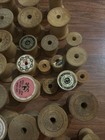 Lot Of 64vintage Empty Wooden Sewing Thread Spools Various Brands   Sizes