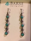 New Barse Gathering Sterling Silver Turquoise Drop Earrings