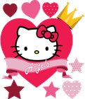 Hello Kitty Personalized Name Decal Wall Sticker Decor Art Mural Girls Fs