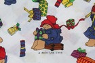  rare vintage  1999 Paddington Bear Christmas Fabric Rose   Hubble 1 Yd