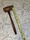 Vintage Wood Wooden Gavel Wood Judge Auctioneer Mallet 10   Long Meeting Hammer