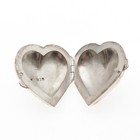 925 Sterling Silver Vintage Heart Locket Pill Box