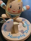 Vintage Wooden Humpty Dumpty Sat On A Wall Nursery Rhyme Child s Lamp No Shade