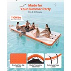 Uimoso Inflatable Floating Dock 15 X 6 5ft With Mesh Pool   Removable Ladder Bag