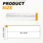 65 6ft X 157 5  Plastic Sofa Couch Cover Furniture Protector With Adhesive Strap