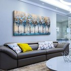 60x30 Vintage Trees Abstract Wall Paintings Large Canvas Wall Art Wood Frame