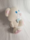Vtg  1994 Fisher Price Plush Teddy Bear Waffle Weave Cozies Cream W bow Tie 
