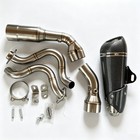 For Kawasaki Ninja 650 Z650 2023-2025 Exhaust System Header Pipe Black Muffler