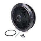 Air Cleaner Set 14 In  X 3 In  Super Flow Washable Black Air Cleaner Kit Raised