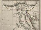 1840 Ancient Egypt Original Antique Hand Coloured Map By Sidney Hall