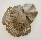 Modern 3d Metal Coral   Flower Wall Sculpture Art Gold Global Views 18   x15   