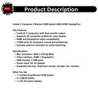 Unitek 2 Computer 2 Monitor Kvm Switch 4k60 Hdmi Displayport