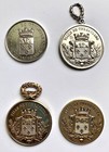 Rare Beautiful 19th Century French Lot 4 Medals Solid Silver Sterling Versailles