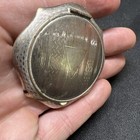 Early 1920 s Art Deco Mirrored Blush  Face Powder Box Silver Toned