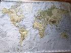 Vintage Canvas Ikea Map Of The World     Rare  Discontinued  sea Of Japan 