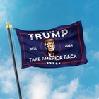 Trump Flag 2024  Take America Back Flag With Trump  3x5 Ft  3 Ply  Double Side