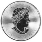 2015  5 Silver Canadian Maple Leaf 1 Oz Brilliant Uncirculated