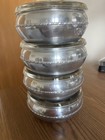 Vintage Hammered Aluminum Shrimp Cocktail Bowls