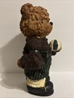 Teddy Bear Holding Beach Ball - Brown Resin Coin Piggy Bank - 9  Tall W  Stopper
