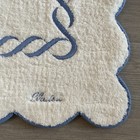 Pratesi Treccia 100  Cotton - Bathroom - Pedestal Mat -  Blue Trim