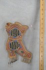 Antique Sewing  Pin Cushion Pocket Beaded  Iroquois Native American 6x6 Original
