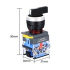22mm Rotary Switches 2 3 Position Selector Switch Latching Momentary Long Handle