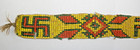 Native American Beadwork With Whirling Logs  swastika Symbols 