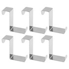 Moicstiy 6pcs Over The Door Hooks Z-shaped Hanging Stainless 4 2cm  6