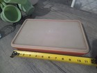 Vintage Tupperware Paprika Red Keeper Container 794-8 11 x6-5 8 x1-7 8  Made Usa