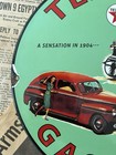 Vintage Texaco Gasoline Oil Gas Station Pump 12 Inch Porcelain Enamel Sign