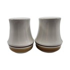 Vtg Mid-century Salt And Pepper Shakers Ceramic 1970s Modern Kitchen