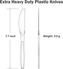 300 Count Extra Heavy Duty Clear Plastic Knives Disposable  Bpa-free  Heat
