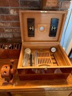Savoy Bubinga Extra Large 150 Cigar Humidor Cedar Lined 16x12x8 W  Tray